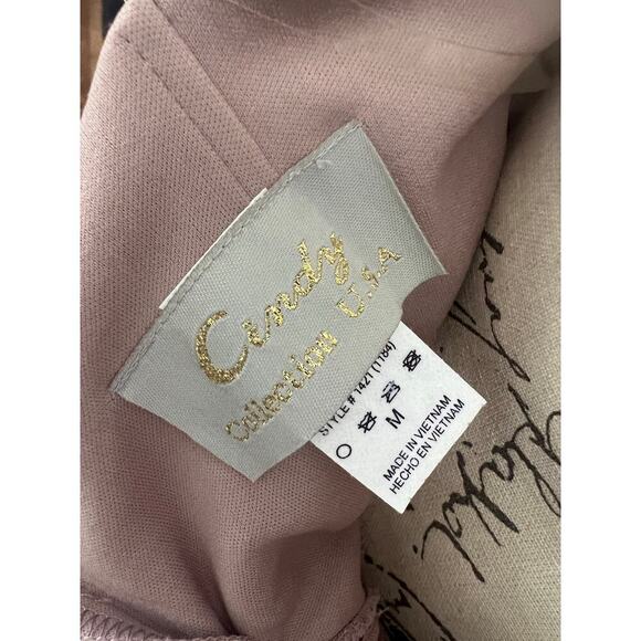 Mauve Cindy Collection USA Chiffon Halter Neck Gown Size M - Picture 8 of 8